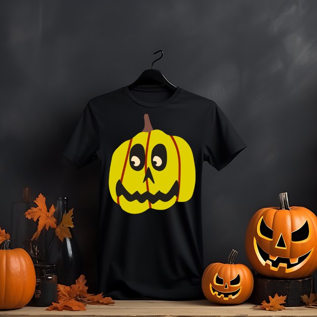 Scary Pumpkin Face Halloween T-Shirt (Creator Uploaded)