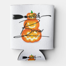 Scary Pumpkin Halloween Art | Spooky Fun Can Cooler