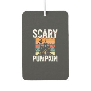 Scary Pumpkin Haunted House Halloween Design_1 Car Air Freshener