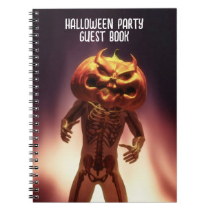 Scary pumpkin head. Halloween Party Notebook