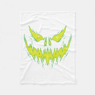 Scary Pumpkin Jack O Lantern Face Halloween Men Bo Fleece Blanket