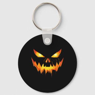 Scary Pumpkin Jack O Lantern Face Halloween Men Bo Key Ring