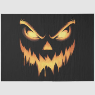 Scary Pumpkin Jack O Lantern Face Halloween Tissue Paper