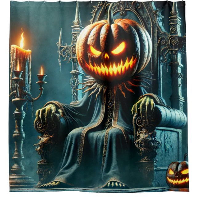 Scary Pumpkin King Shower Curtain (Front)