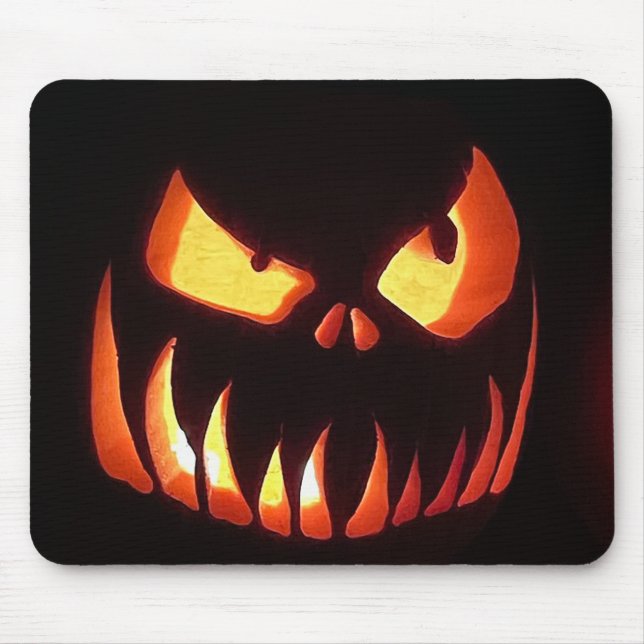 Scary Pumpkin Mouse Mat (Front)