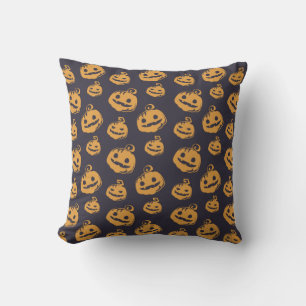 Scary Pumpkin New Halloween  Throw Pillow