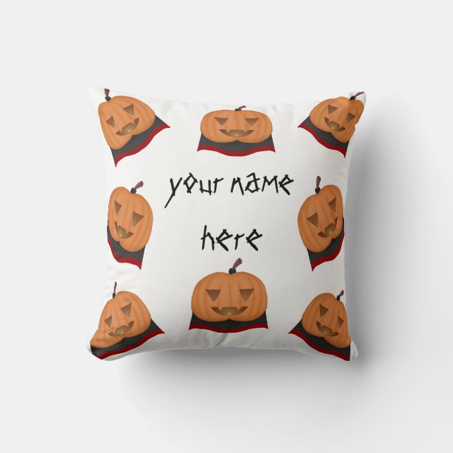 Scary Pumpkin throw pillow (Front)