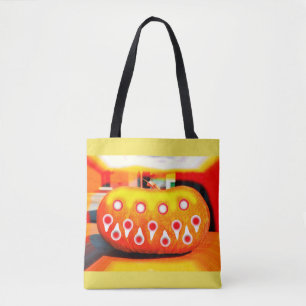 Scary pumpkin tote bag