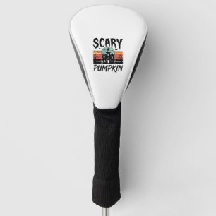 Scary Pumpkin Vintage Haunted House Halloween Desi Golf Head Cover