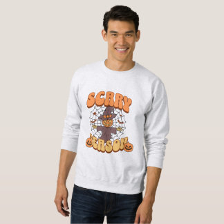 Scary Pumpkin Wizard for Halloween Sweatshirt