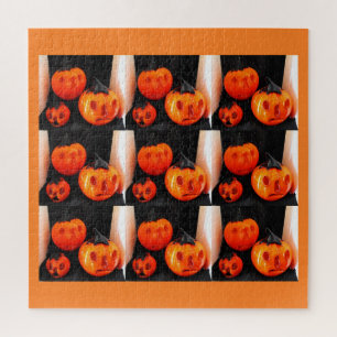 Scary pumpkins art jigsaw puzzle