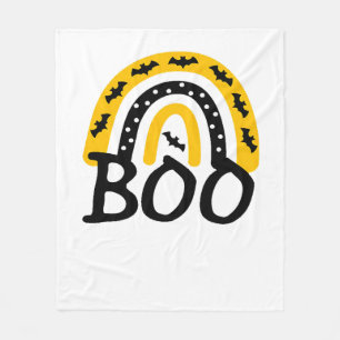 Scary Rainbow and Spooky Halloween Fleece Blanket