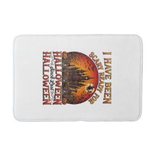 Scary Ready Halloween Haunted Castle Witch Pumpkin Bath Mat