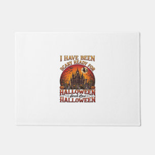 Scary Ready Halloween Haunted Castle Witch Pumpkin Doormat