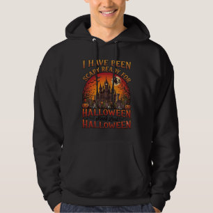 Scary Ready Halloween Haunted Castle Witch Pumpkin Hoodie