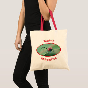 Scary Red Bug Nature Personalised Tote Bag