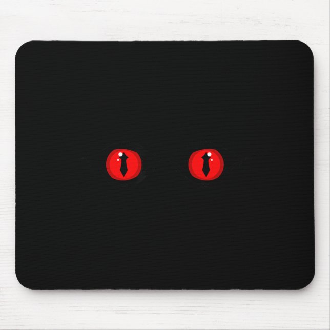 Scary Red Eyes Mouse Mat (Front)