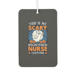 Scary Registered Nurse Costume Ghost Pumpkins Hall Car Air Freshener