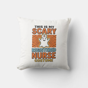 Scary Registered Nurse Costume Halloween Design_1 Cushion