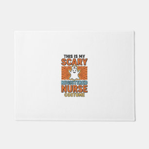 Scary Registered Nurse Costume Halloween Design_1 Doormat
