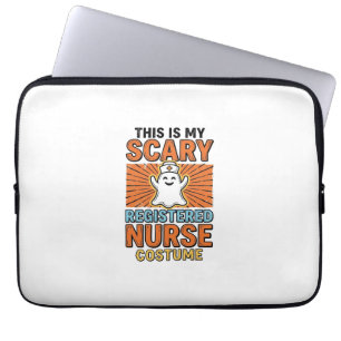 Scary Registered Nurse Costume Halloween Design_1 Laptop Sleeve