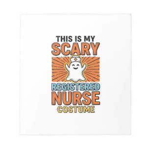 Scary Registered Nurse Costume Halloween Design_1 Notepad
