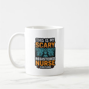 Scary Registered Nurse Costume Halloween Shirt Des Coffee Mug