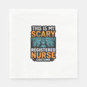 Scary Registered Nurse Costume Halloween Shirt Des Napkin