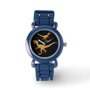 Scary Running Velociraptors Jurassic Dinosaur Art Watch