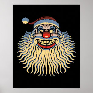 Scary Santa Clown Poster