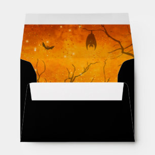 Scary Scary Night Halloween Orange/Black ID946 Envelope