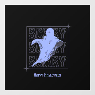 Scary Scary Scary Ghost Poster - Happy Halloween  Window Cling