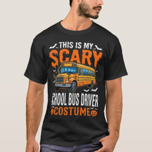 Scary School Bus Driver Halloween Costume Vector D T-Shirt