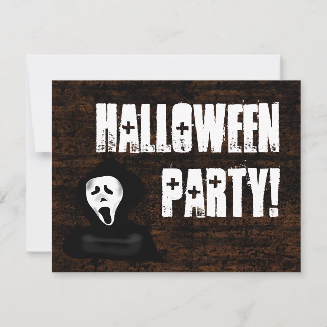 Scary Scream Halloween Party Invitations (Front)