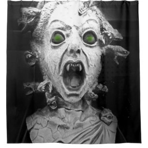 Scary Screaming Medusa, Shower Curtain Art