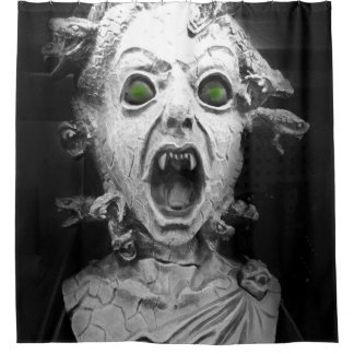 Scary Screaming Medusa, Shower Curtain Art