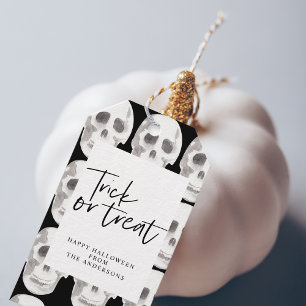 Scary Scull Trick or Treat Halloween Party Gift Tags