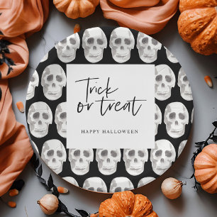 Scary Scull Trick or Treat   Halloween Party    Paper Plate