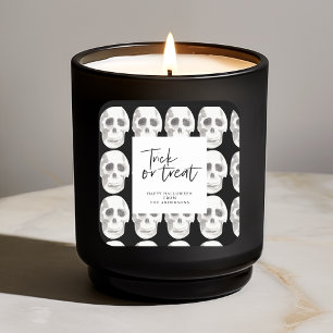 Scary Scull Trick or Treat   Halloween Party    Square Sticker