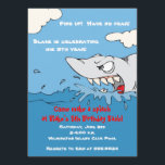 Scary Shark Birthday Pool Party Invite<br><div class="desc">Once in my store a mother and her son were looking for pool party birthday invites for his 6th birthday. She picked out some very cute designs of painted fish and cute little whales. He hated them. She told him, "But darling, see how cute they are? Just like my little...</div>