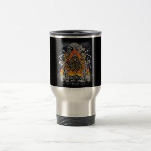 Scary Skeleton In Night Halloween Travel Mug