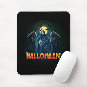 Scary Skeleton Night Halloween, My Halloween Mood. Mouse Mat