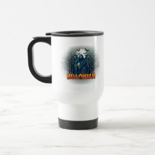 Scary Skeleton Night Halloween, My Halloween Mood. Travel Mug