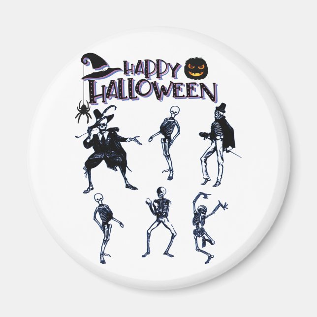 Scary Skeletons Party Magnet (Front)