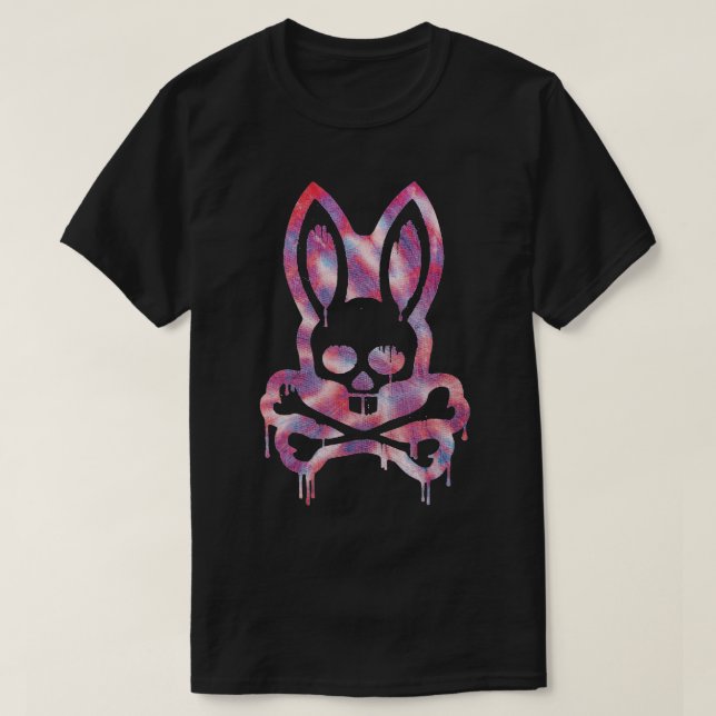 Scary Skull And Crossbones Bad Rabbit Horror Bunny T-Shirt (Design Front)