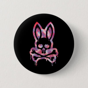 Scary Skull And Crossbones D Rabbit Horror Bunny H 6 Cm Round Badge