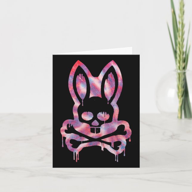 Scary Skull And Crossbones D Rabbit Horror Bunny H Card (Front)