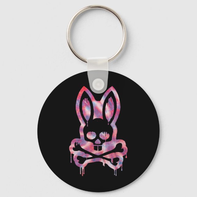 Scary Skull And Crossbones D Rabbit Horror Bunny H Key Ring (Front)
