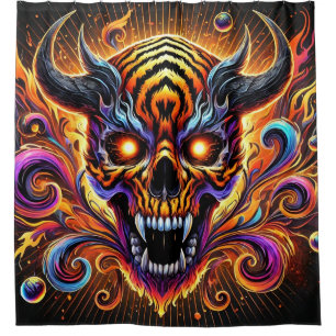 Scary Skull Art Shower Curtain