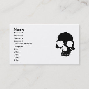Scary skull cool gothic business cards